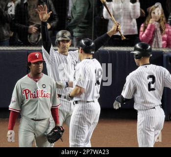 Philadelphia Phillies' Pedro Martinez watches New York Yankees' Hideki  Matsui's home run to right field during the sixth inning of Game 2 of the  Major League Baseball World Series Thursday, Oct. 29