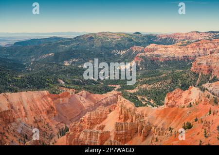 Dramatic landscape from Ramparts Overlook in Cedar Breaks National Monument in Utah, USA. Stock Photo