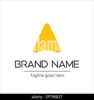 Letter A logo creative icon design template. branding identity. Stock vector illustration isolated on white background. Stock Vector