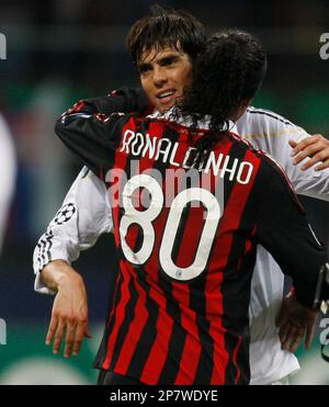 AC Milan's Ricardo Kaka' of Brazil reacts at the end of the