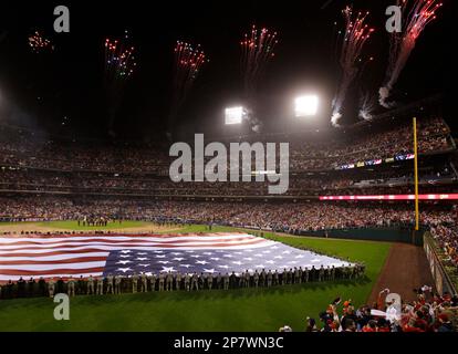 Fireworks explode over Citizens Bank Park after the game between the  News Photo - Getty Images