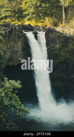 Rainbow Falls in Hilo, Hawaii Stock Photo