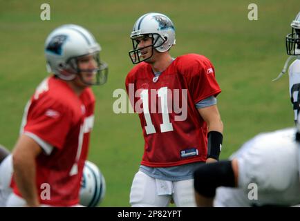 Dec. 27, 2009 - East Rutherford, New Jersey, U.S - 27 December 2009:  Carolina Panthers quarterback A.J. Feeley #11 warming up before the game  between the Carolina Panthers and New York Giants