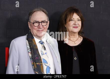 New York, United States. 08th Mar, 2023. Dermot Crowley and Suzanne Crowley arrives on the red carpet at Netflix's 'Luther: The Fallen Sun' New York Premiere at Paris Theater on Wednesday, March 8, 2023 in New York City. Photo by John Angelillo/UPI Credit: UPI/Alamy Live News Stock Photo