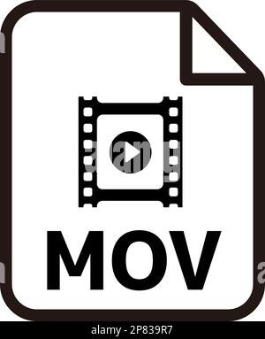 File formats vector icon illustration | MOV Stock Vector