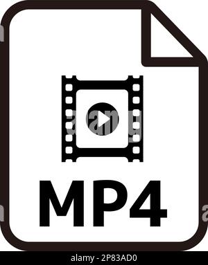 File formats vector icon illustration | MP4 Stock Vector