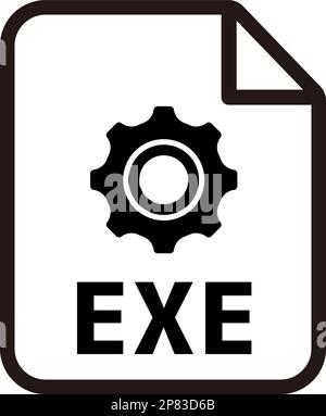 File formats vector icon illustration | .exe Stock Vector
