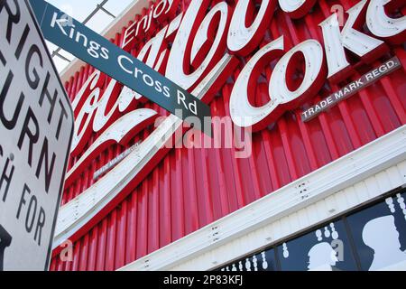 THE Coca-Cola Billboard in Kings Cross, Sydney, New South Wales, Australia. Stock Photo