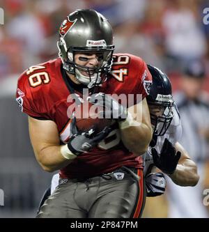 Tampa Bay Buccaneers Ryan Purvis (46) pulls in a fourth quarter