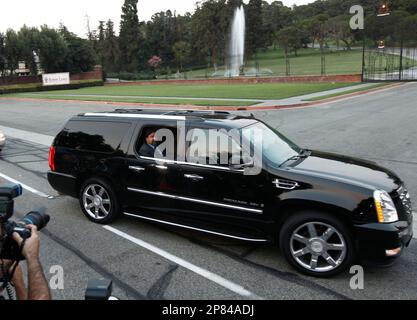 Miko Brando arrives at Michael Jackson's funeral service held at ...