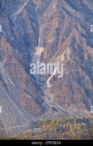 World’s highest-altitude natural cricket stadium built in Pakistan’s scenic region of Gilgit-Baltistan was opened. The Pissan Cricket Stadium is locat Stock Photo