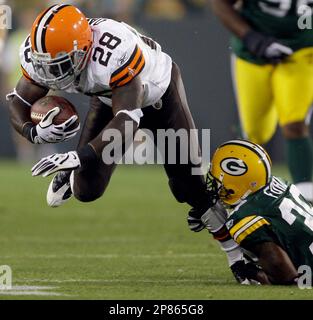 Green Bay Packers' Tyrell Ford catches during NFL football training camp  Saturday, July 29, 2023, in Green Bay, Wis. (AP Photo/Morry Gash Stock  Photo - Alamy