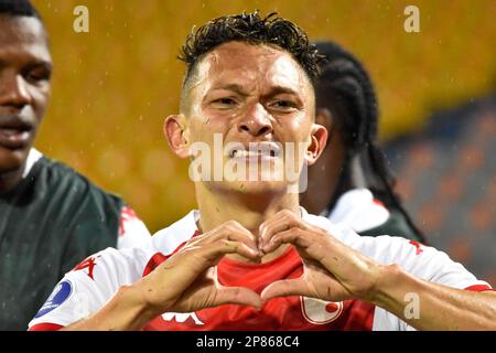 Conmebol Copa Libertadores Futbol de Playa - Santos - Brasil - 11/01/2017 -  Boquinha do Vasco da Gama comemora seu gol durante partida contra o Hanacas  FC (BOL) pela Copa Libertadores de