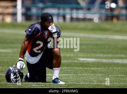 Denver Broncos linebacker Zaire Anderson (47) during the morning session at  the team's NFL training camp Wednesday, Aug. 12, 2015, in Englewood, Colo.  (AP Photo/David Zalubowski Stock Photo - Alamy