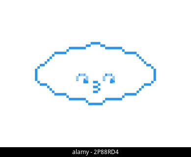 Cloud pixel art. 8 bit Vector illustration Stock Vector
