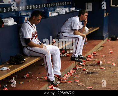 Atlanta Braves Martin Prado heads for home after hitting a homerun into  left field in the first inning against the San Diego Padres during the  Braves 6-2 win of game 3 at