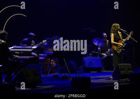 Rome, Italy. 08th Mar, 2023. Chiara Civello performs during â&#x80;&#x98;Sono come sonoâ&#x80;&#x99; live at Auditorium Parco della Musica in Rome, Italy, on March 8, 2023 Credit: Independent Photo Agency/Alamy Live News Stock Photo