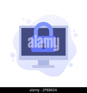 TV and lock vector illustration Stock Vector
