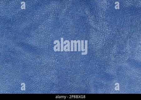 Blue leather cut as background textured and wallpaper. Rustic style Stock Photo