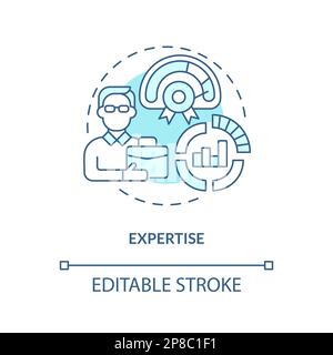 Expertise turquoise concept icon Stock Vector