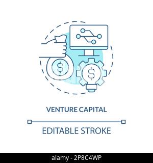 Venture capital turquoise concept icon Stock Vector