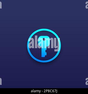 key icon for web and apps Stock Vector