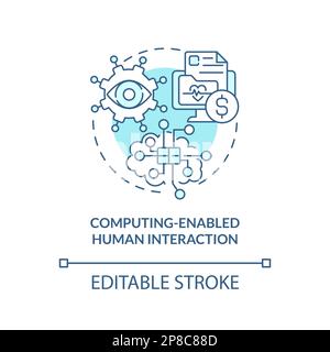 Computing enabled human interaction concept icon Stock Vector Image ...