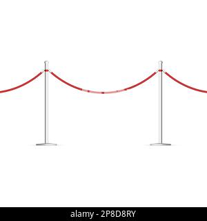 Fencing for the awards ceremony, on a white background. 3D vector illustration, front view. Stock Vector