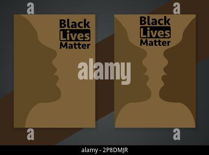 Black Lives Matter concept. Template for background, banner, poster with text inscription. Vector EPS10 illustration Stock Vector