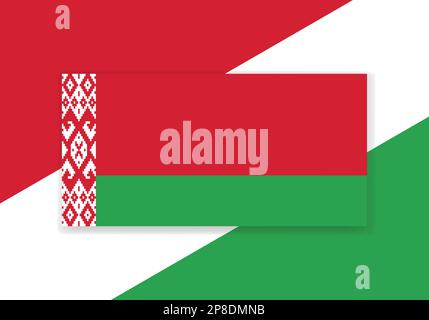 Vector Belarus Flag. Country flag design. Flat vector flag. Stock Vector