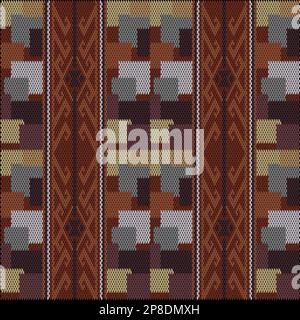 Ornament, mosaic, ethnic, folk pattern. It is made in bright, juicy, perfectly matching colors. Stock Vector
