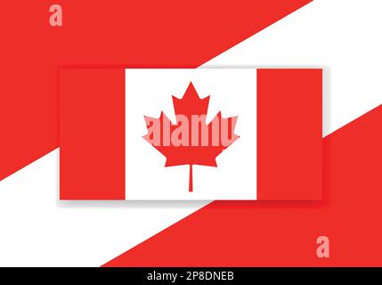 Vector Canada Flag. Country flag design. Flat vector flag. Stock Vector