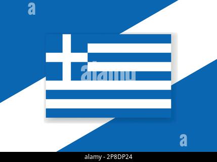 Vector Greece Flag. Country flag design. Flat vector flag. Stock Vector