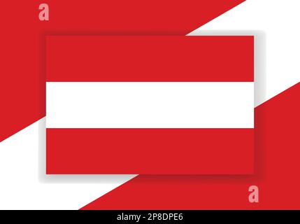 Vector Austria Flag. Country flag design. Flat vector flag. Stock Vector