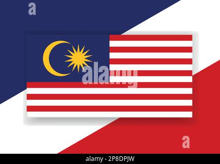Vector Malaysia Flag. Country flag design. Flat vector flag. Stock Vector