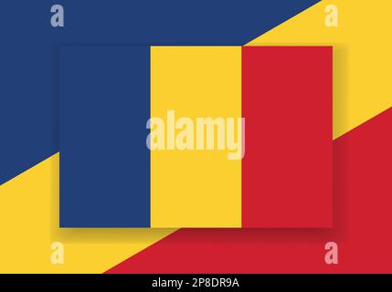 Vector Romania Flag. Country flag design. Flat vector flag. Stock Vector