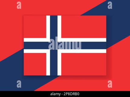 Vector Norway Flag. Country flag design. Flat vector flag. Stock Vector