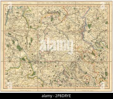 CHILTERN HILLS & UPPER THAMES VALLEY. Buckinghamshire, Oxfordshire CARY 1832 map Stock Photo