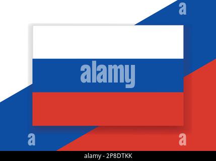 Vector Russia Flag. Country flag design. Flat vector flag. Stock Vector