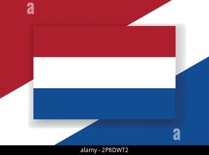 Vector Netherlands Flag. Country flag design. Flat vector flag. Stock Vector