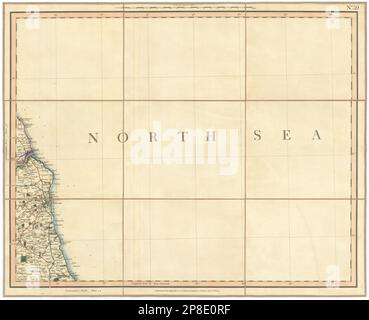 TYNESIDE & WEARSIDE. Tynemouth, Sunderland & Durham Coast. CARY 1832 old map Stock Photo