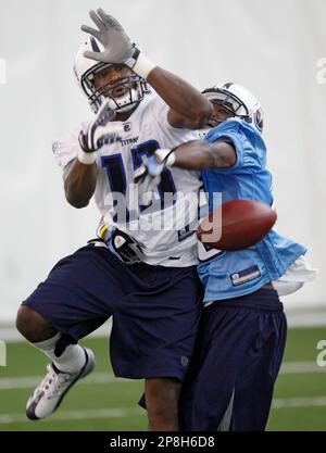 Tennessee Titans cornerback Jeremy Haynes (46) is shown in action during  NFL football training camp in Nashville, Tenn., Tuesday, Aug. 4, 2009. (AP  Photo/Mark Humphrey Stock Photo - Alamy