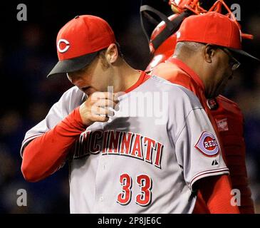 Cincinnati Reds starting pitcher Micah Owings throws during the first  inning of a baseball game against the Milwaukee Brewers, Wednesday, April  15, 2009, in Milwaukee. Both teams wore No. 42 jerseys in