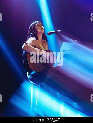 Milan, Italy, 8th Mar 2023. Filipino-British singer-songwriter Beabadobee performs live at Magazzini Generali in Milan. (Photo by Maria Laura Arturi/NurPhoto) Stock Photo