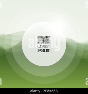 Water wave. Flowing background with halftone. Vector illustration with place for text. Stock Vector