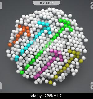 3d arrows. Business concept. Abstract structure with particles. Technology style. Vector illustration. Stock Vector