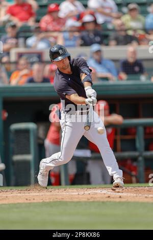 Detroit Tigers' Matt Vierling slides home after tagging on fly ball hit by  Spencer Torkelson in the eighth inning of a baseball game, Sunday, April  23, 2023, in Baltimore. Vierling was safe