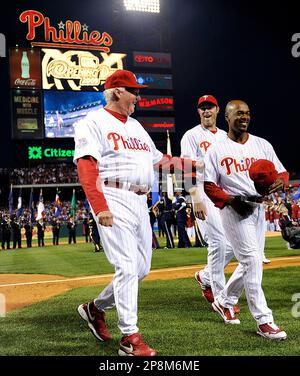 Philadelphia Phillies pitcher Pedro Martinez during a baseball game against  the San Francisco Giants, Thursday, Sept. 3, 2009, in Philadelphia. (AP  Photo/Matt Slocum Stock Photo - Alamy