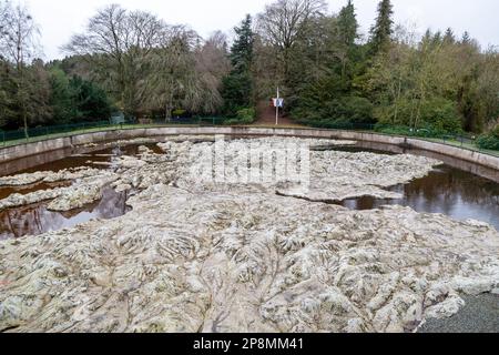 The Great Polish Map of Scotland is a large three-dimensional, outdoor concrete scale model of Scotland, outside the village of Eddleston near Peebles Stock Photo