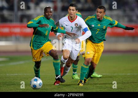 South African Lance Davids in action during the international soccer ...